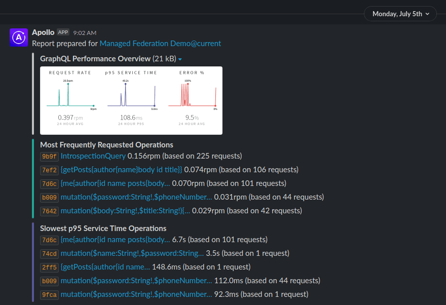 Daily insights using webhooks