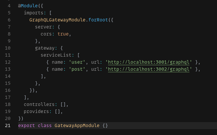 Federated Graph unified schema example