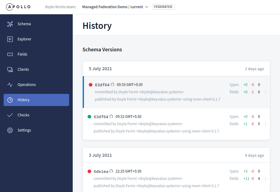 Schema versioning